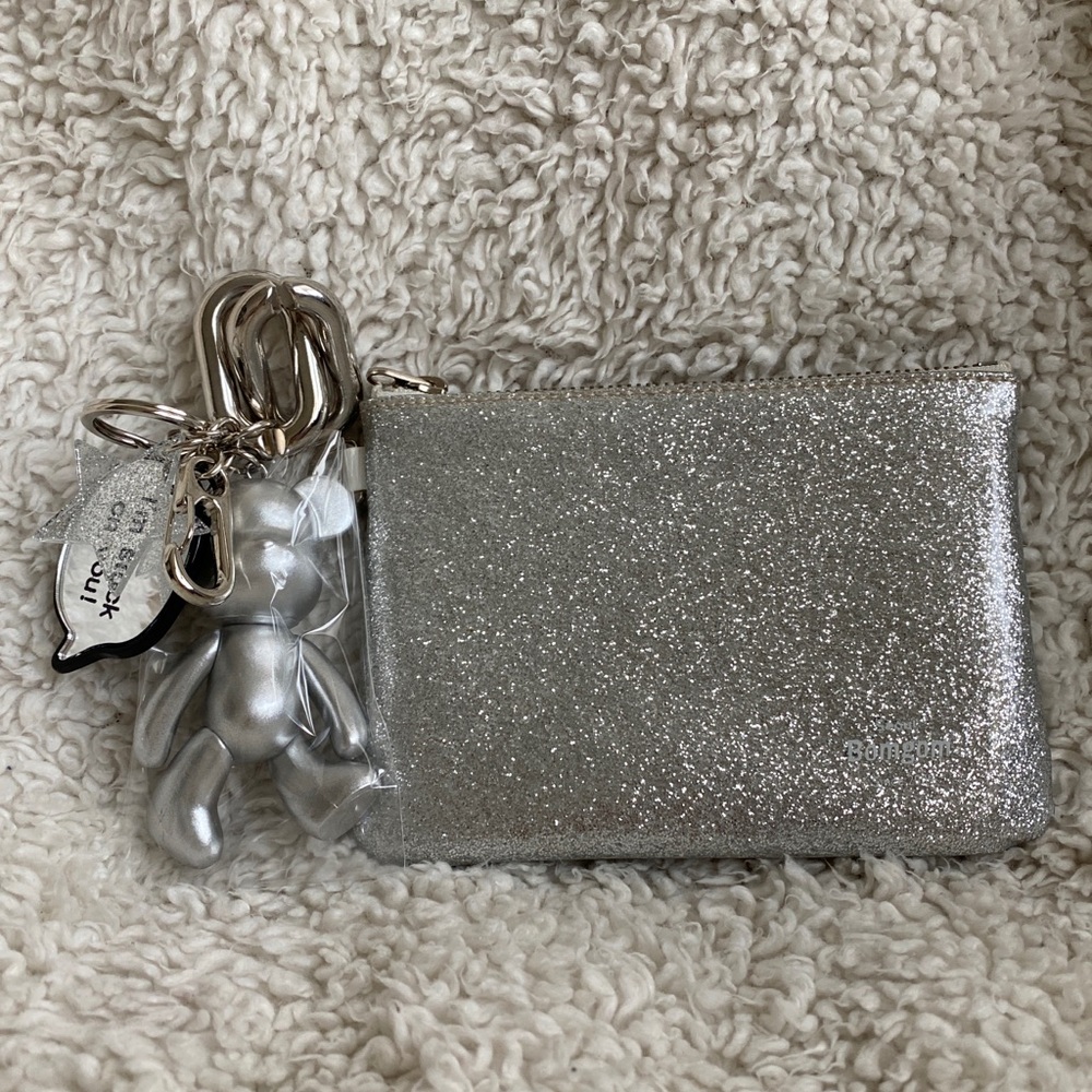 silver bomgom cartoon bear keychain